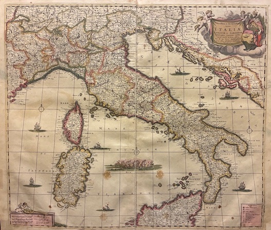 De Wit Frederick (1630-1706) Novissima et accuratissima totius Italiae, Corsicae et Sardiniae descriptio s.d. (1710 ca.) Amsterdam